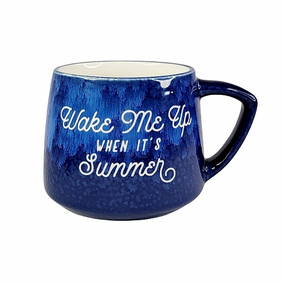 Wake Me Up When It's Summer Reactive Glaze Coffee Cup Mug Teacup - Picture 3 of 7